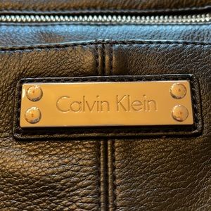 Black Calvin Klein super soft leather crossbody